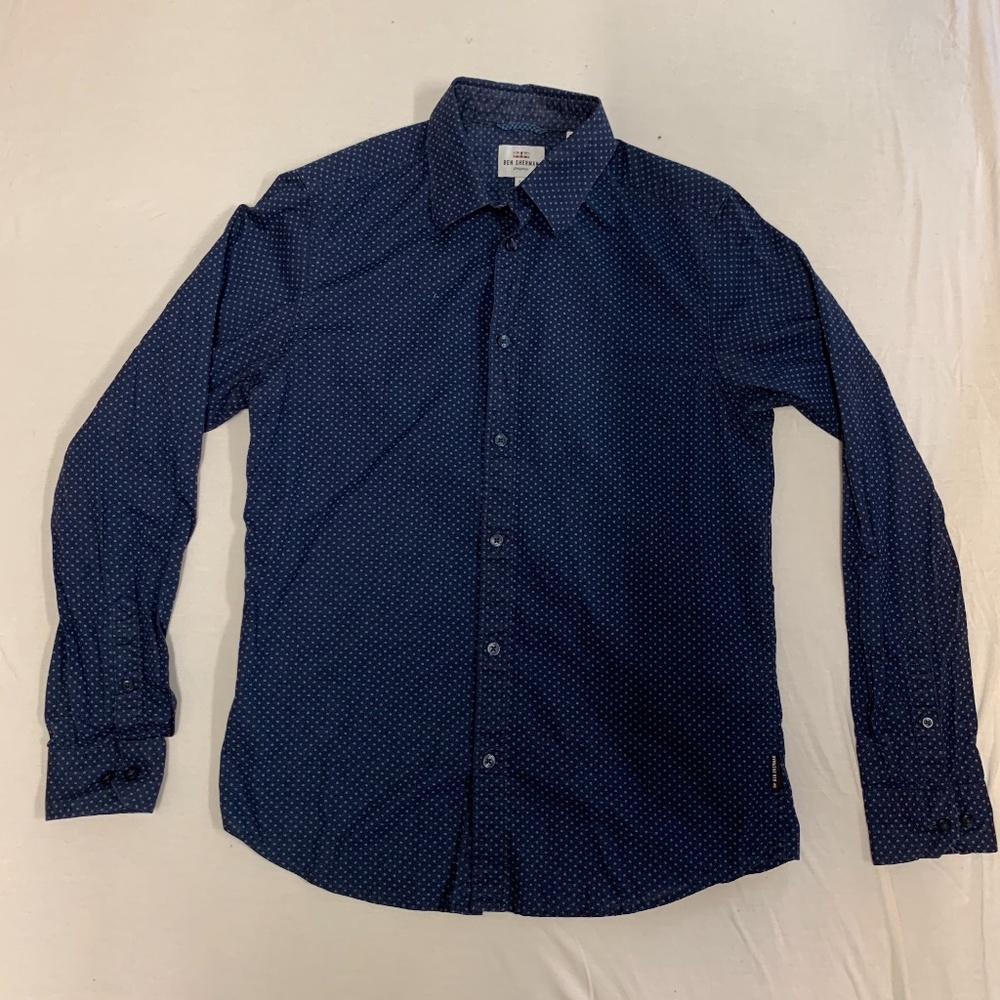 Ben Sherman Small Blue Dotted Dress Shirt